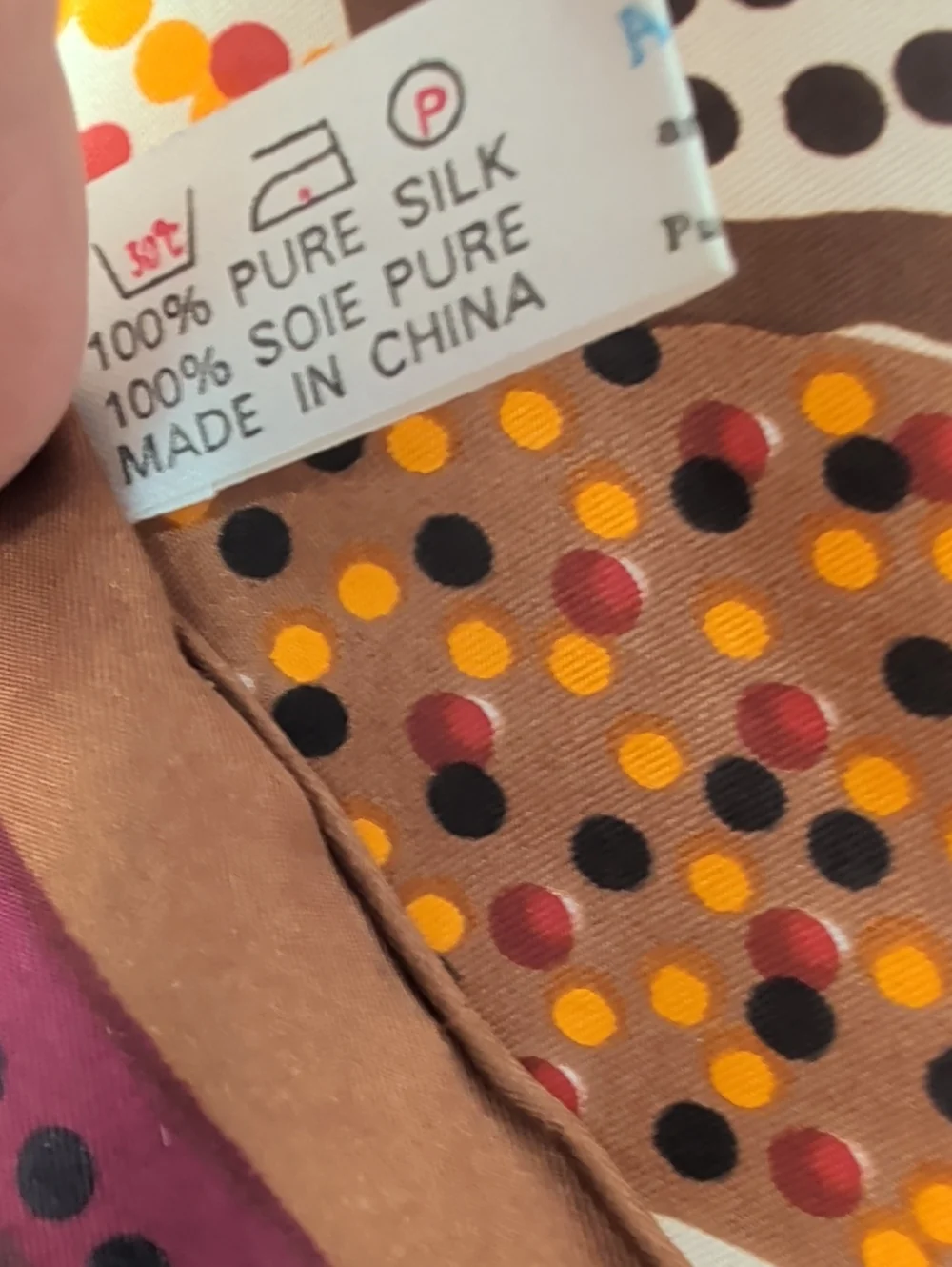 Alexander Allery Silk Scarf Australia Aboriginal Designed Dowunder Orange Dot